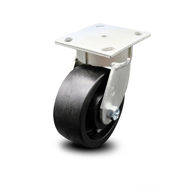 5 Inch Kingpinless Glass Filled Nylon Wheel Swivel Top Plate Caster SCC